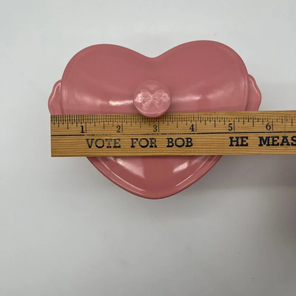 The Pioneer Woman Casserole‎ Dish Pink Heart Stoneware Butterfly Lid A51